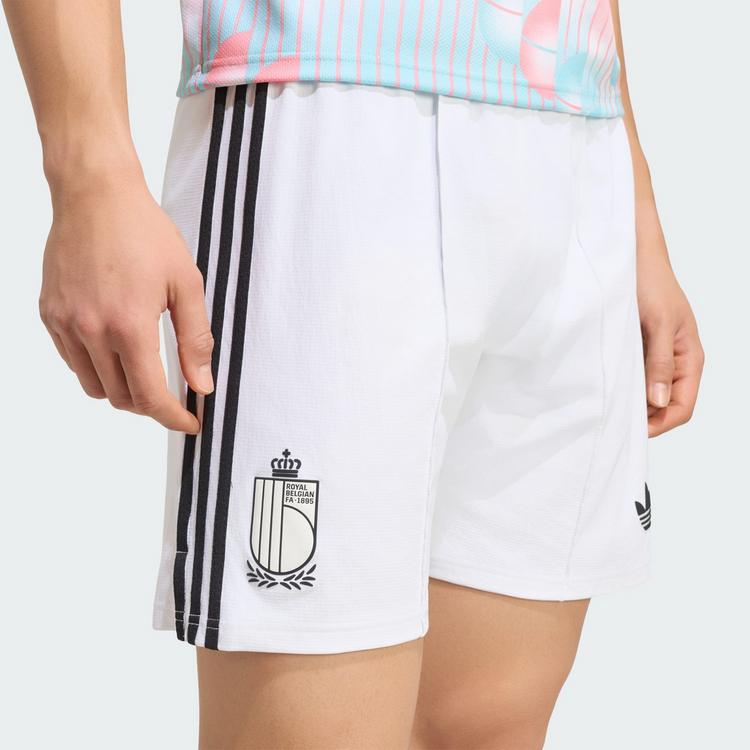 adidas adidas Belgien 26 Ausw&auml;rtsshorts Fu&szlig;ballshorts Herren - White / Black - 0 | SportScheck