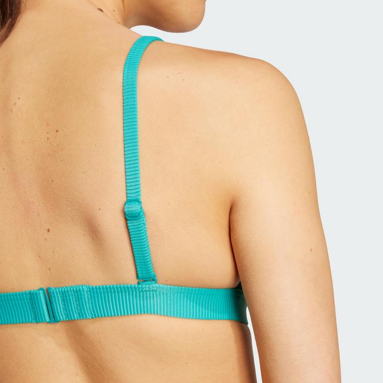 adidas adidas Iconisea Ribbed Padded Triangle Bikini Bikini Oberteil Damen - Pure Teal - 1 | SportScheck