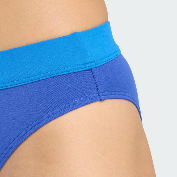 adidas adidas OPTIM&Eacute; AQUA BIKINIHOSE, HALBHOHER BUND Bikini Hose Damen - Semi Lucid Blue - 1 | SportScheck
