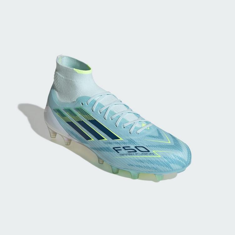 adidas adidas F50 SPARKFUSION ELITE halbhoher Fu&szlig;ballschuhe Damen - Almost Blue / Dusky Petrol / Hi-Res Yellow - 2 | SportScheck