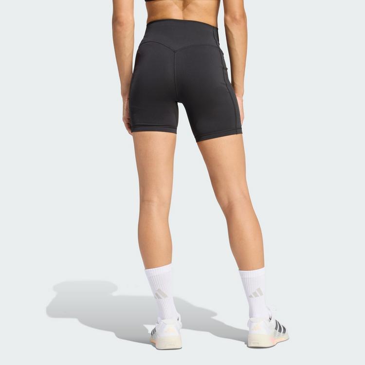 adidas adidas Optime Workout 3-Streifen kurze Leggings Tights Damen - Black - 1 | SportScheck