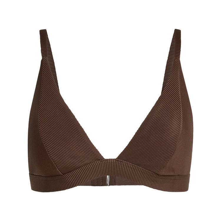 adidas adidas Iconisea Ribbed Padded Triangle Bikini Bikini Oberteil Damen - Aurora Coffee - 0 | SportScheck