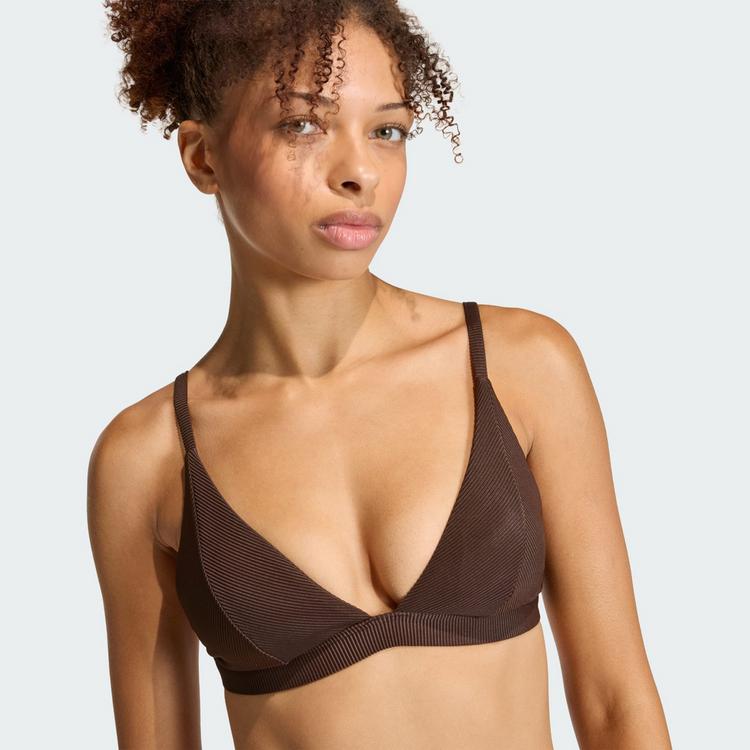 adidas adidas Iconisea Ribbed Padded Triangle Bikini Bikini Oberteil Damen - Aurora Coffee - 0 | SportScheck