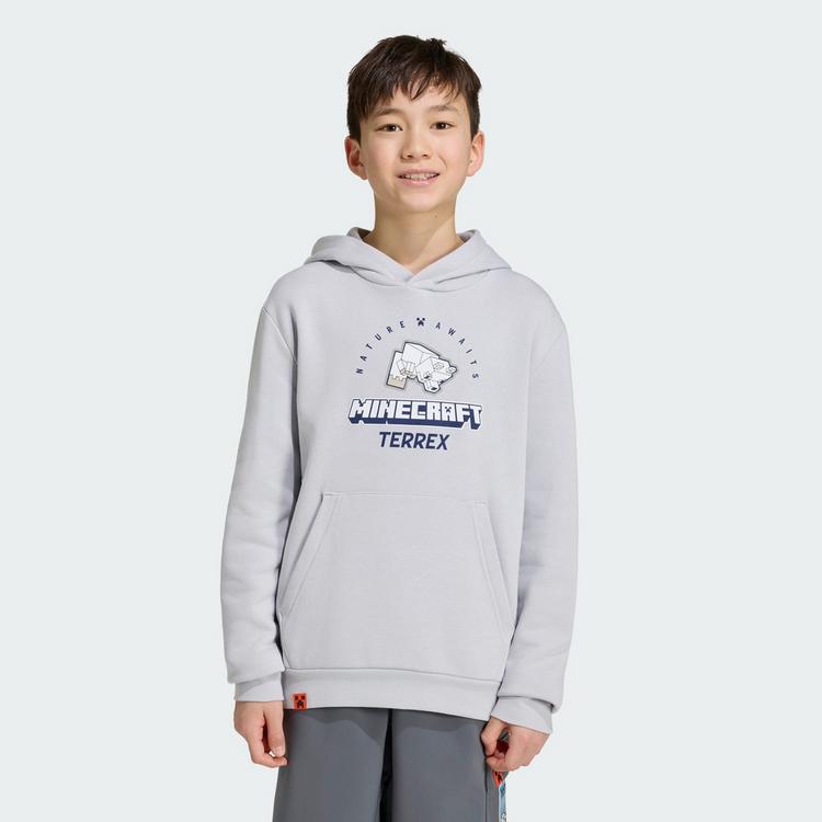 adidas adidas Adidas Minecraft Terrex Hoodie Hoodie Kinder - Light Solid Grey - 0 | SportScheck