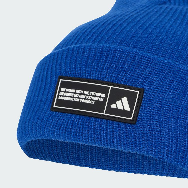 adidas adidas ESSENTIALS LABEL BEANIE MIT UMSCHLAG Beanie - Royal Blue / White - 0 | SportScheck