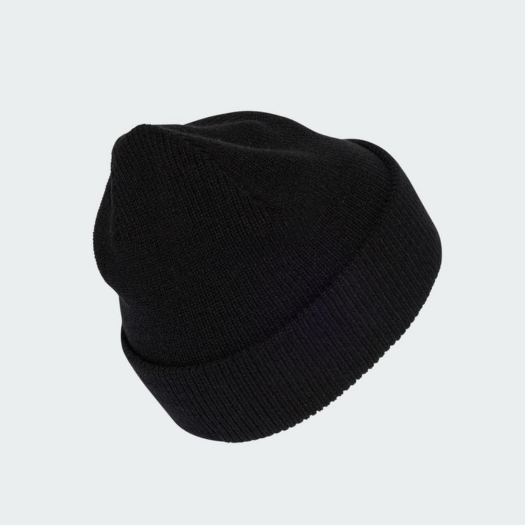 adidas adidas ESSENTIALS LABEL BEANIE MIT UMSCHLAG Beanie - Black / White - 0 | SportScheck