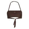 adidas Iconisea Ribbed Padded Bandeau Bikini Oberteil Damen - Aurora Coffee