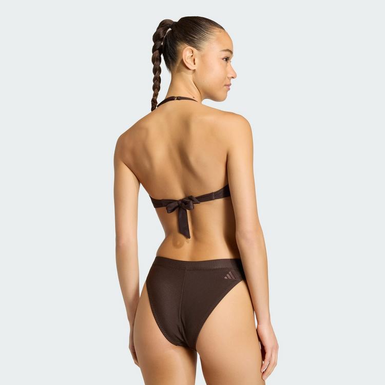 adidas adidas Iconisea Ribbed Padded Bandeau Bikini Oberteil Damen - Aurora Coffee - 1 | SportScheck