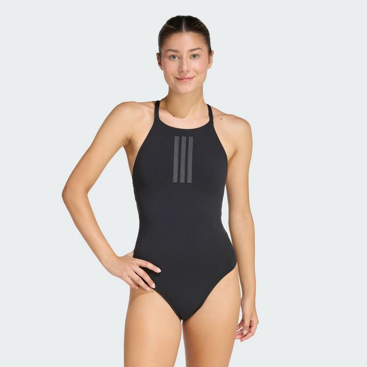 adidas adidas Iconisea Ribbed Padded Badeanzug, d&uuml;nne Badeanzug Damen - Aurora Coffee - 0 | SportScheck