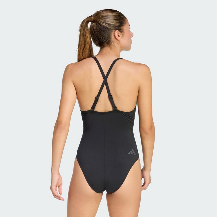 adidas adidas Iconisea Ribbed Padded Badeanzug, d&uuml;nne Badeanzug Damen - Aurora Coffee - 1 | SportScheck