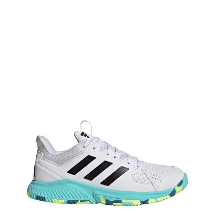adidas adidas Court Flight Schuhe Hallenschuhe Damen - Cloud White / Core Black / Flash Aqua - 0 | SportScheck