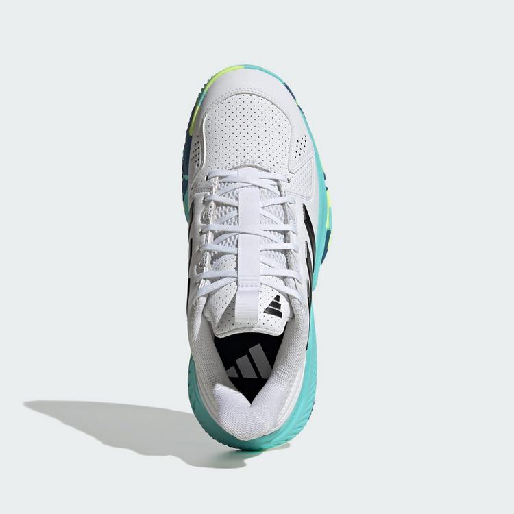 adidas adidas Court Flight Schuhe Hallenschuhe Damen - Cloud White / Core Black / Flash Aqua - 1 | SportScheck