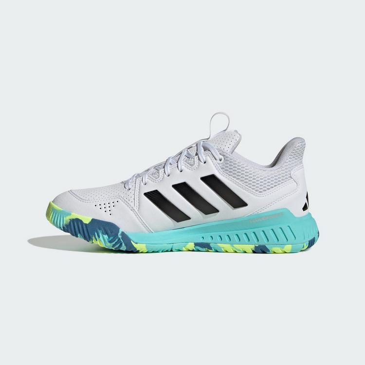 adidas adidas Court Flight Schuhe Hallenschuhe Damen - Cloud White / Core Black / Flash Aqua - 5 | SportScheck