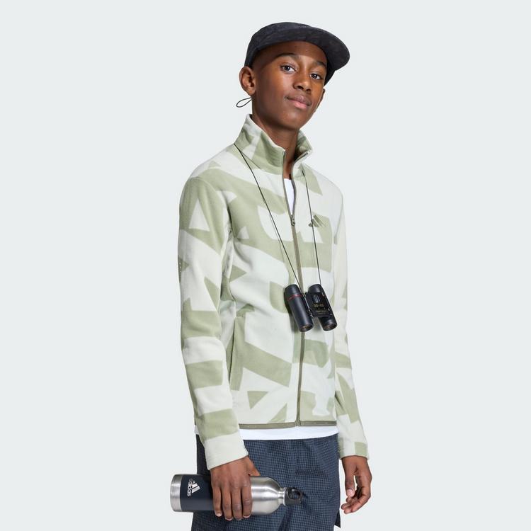 adidas adidas Terrex Multi Printed Kids Fleecejacke, Fleecejacke Kinder - Halo Green / Tent Green - 0 | SportScheck