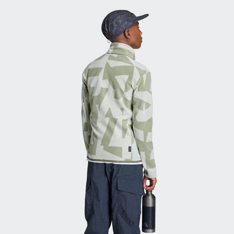 adidas adidas Terrex Multi Printed Kids Fleecejacke, Fleecejacke Kinder - Halo Green / Tent Green - 1 | SportScheck