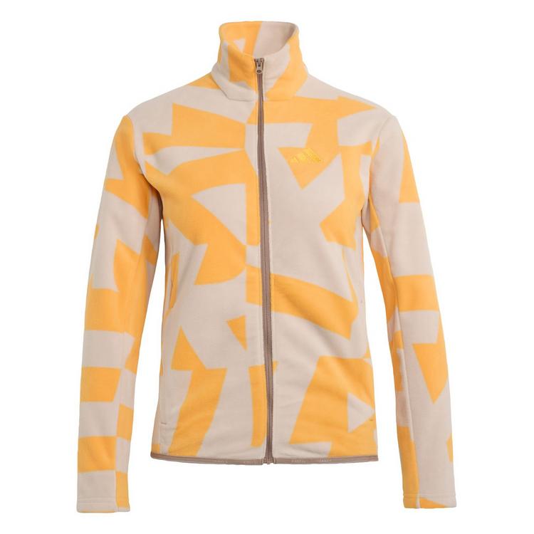 adidas adidas Terrex Multi Printed Kids Fleecejacke, Fleecejacke Kinder - Wonder Taupe / Pure Tangerine - 0 | SportScheck