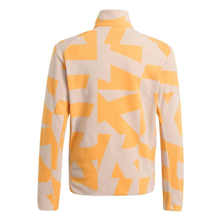 adidas adidas Terrex Multi Printed Kids Fleecejacke, Fleecejacke Kinder - Wonder Taupe / Pure Tangerine - 0 | SportScheck