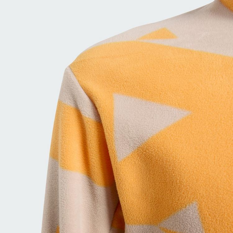 adidas adidas Terrex Multi Printed Kids Fleecejacke, Fleecejacke Kinder - Wonder Taupe / Pure Tangerine - 3 | SportScheck