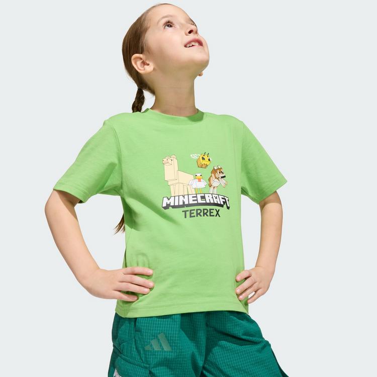 adidas adidas Adidas Minecraft Terrex T-shirt T-Shirt Kinder - Semi Lucid Lime - 1 | SportScheck