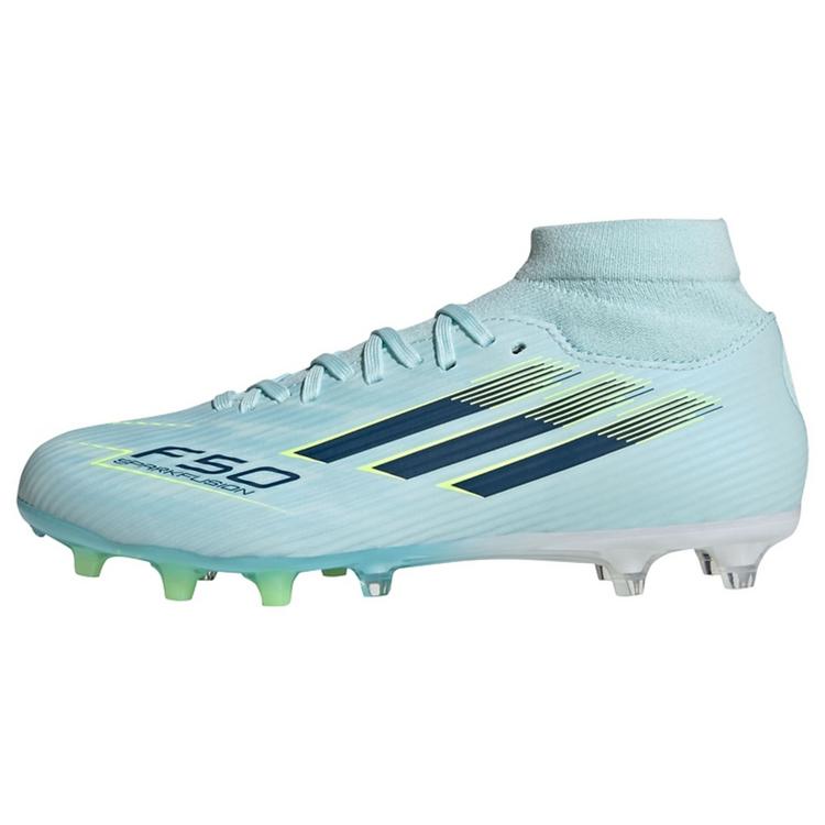 adidas adidas F50 SPARKFUSION LEAGUE Mid Cut Firm Fu&szlig;ballschuhe Damen - Almost Blue / Dusky Petrol / Hi-Res Yellow - 0 | SportScheck