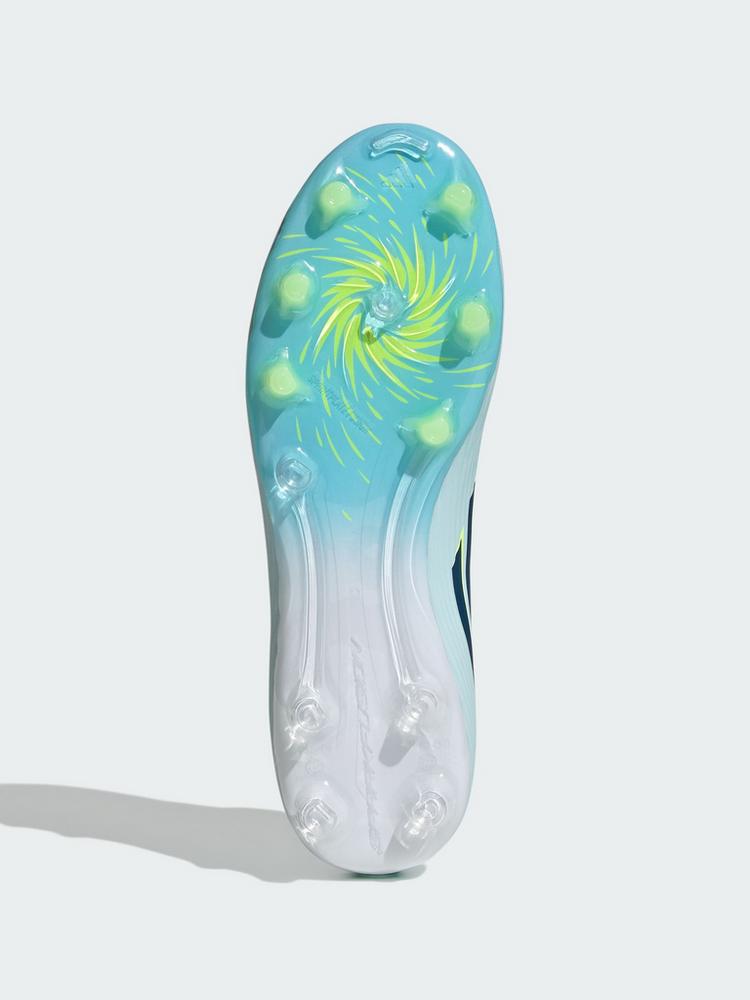 adidas adidas F50 SPARKFUSION LEAGUE Mid Cut Firm Fu&szlig;ballschuhe Damen - Almost Blue / Dusky Petrol / Hi-Res Yellow - 1 | SportScheck