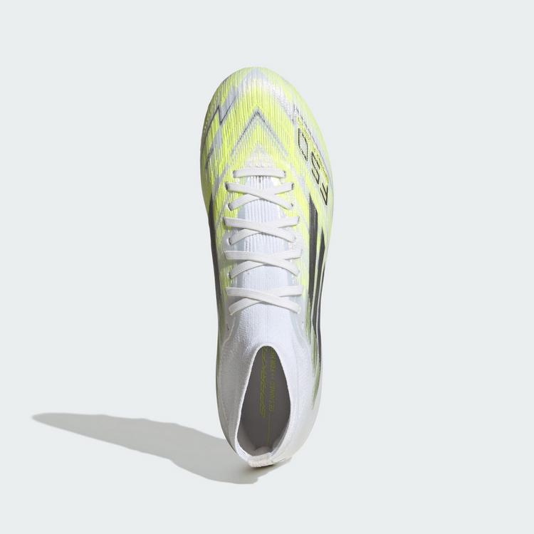 adidas adidas F50 SPARKFUSION PRO Mid Cut Firm Ground Fu&szlig;ballschuhe Damen - Cloud White / Iron Metallic / Hi-Res Yellow - 0 | SportScheck