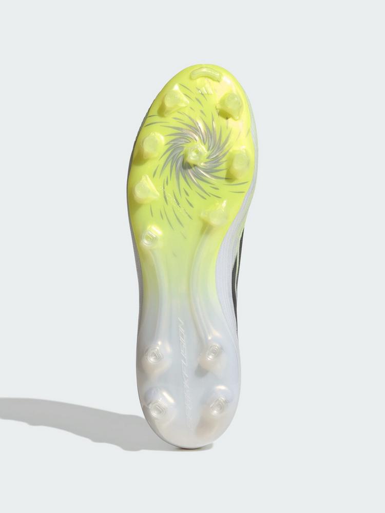 adidas adidas F50 SPARKFUSION PRO Mid Cut Firm Ground Fu&szlig;ballschuhe Damen - Cloud White / Iron Metallic / Hi-Res Yellow - 1 | SportScheck