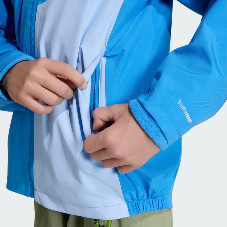 adidas adidas Terrex Kids Multi 2 Layer CLIMAPROOF Regenjacke Kinder - Ray Blue / Glow Blue - 1 | SportScheck