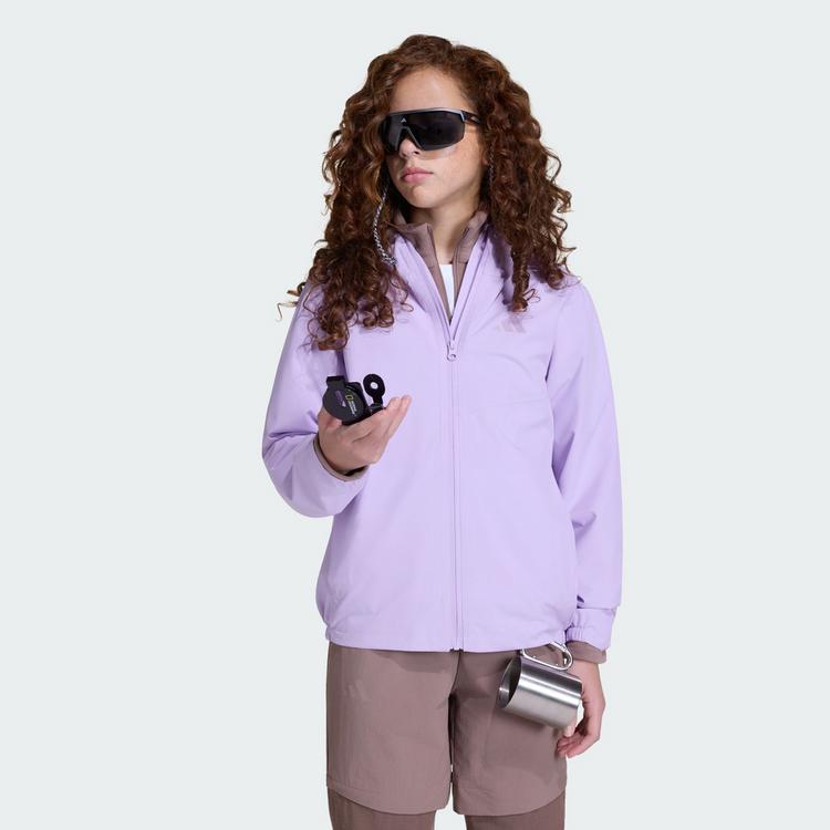 adidas adidas Terrex Kids Multi 2 Layer CLIMAPROOF Regenjacke Kinder - Powder Plum / Powder Plum - 0 | SportScheck