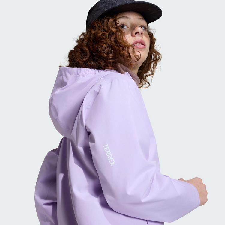 adidas adidas Terrex Kids Multi 2 Layer CLIMAPROOF Regenjacke Kinder - Powder Plum / Powder Plum - 2 | SportScheck