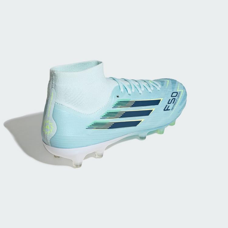 adidas adidas F50 SPARKFUSION PRO Mid Cut Firm Ground Fu&szlig;ballschuhe Damen - Almost Blue / Dusky Petrol / Hi-Res Yellow - 3 | SportScheck