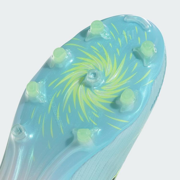 adidas adidas F50 SPARKFUSION PRO Mid Cut Firm Ground Fu&szlig;ballschuhe Damen - Almost Blue / Dusky Petrol / Hi-Res Yellow - 6 | SportScheck