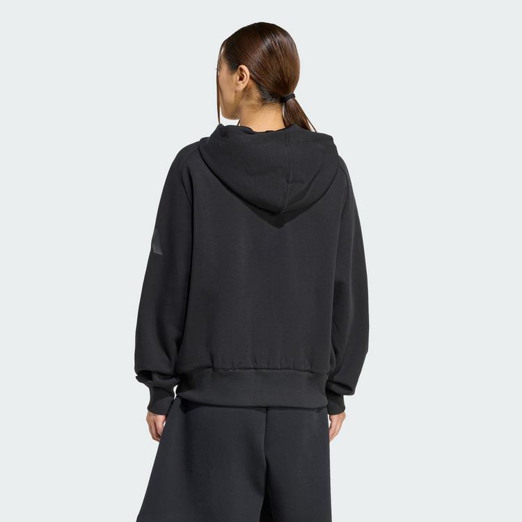 adidas adidas SOFT LUX KAPUZENJACKE, REISSVERSCHLUSS Hoodie Damen - Black - 1 | SportScheck