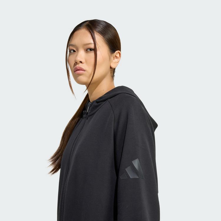 adidas adidas SOFT LUX KAPUZENJACKE, REISSVERSCHLUSS Hoodie Damen - Black - 0 | SportScheck