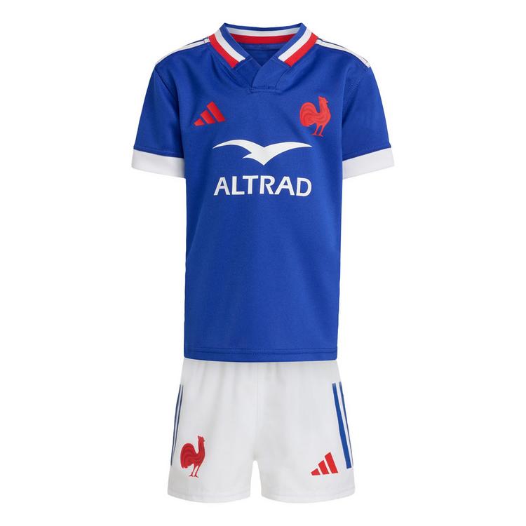 adidas adidas Frankreich Rugby Mini-Ausr&uuml;stung Trikot Kinder - Semi Lucid Blue - 0 | SportScheck