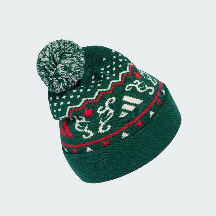 adidas adidas Christmas Grafik M&uuml;tze Beanie - Collegiate Green / Ivory / Pure Ruby - 0 | SportScheck