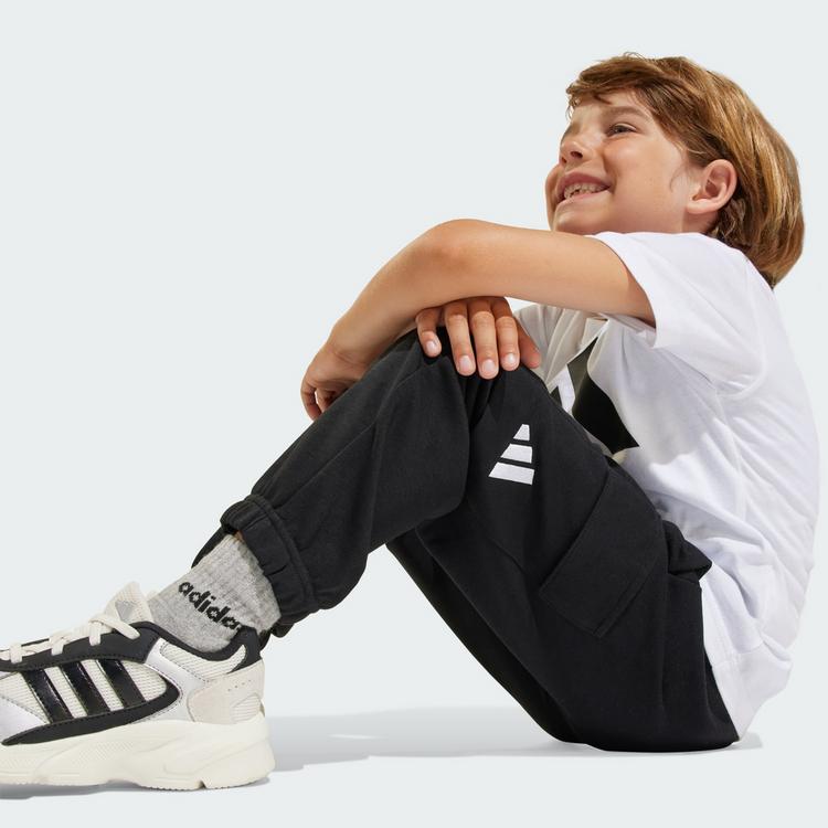 adidas adidas Essentials Kids Cargohose Hose Kinder - Black / White - 1 | SportScheck