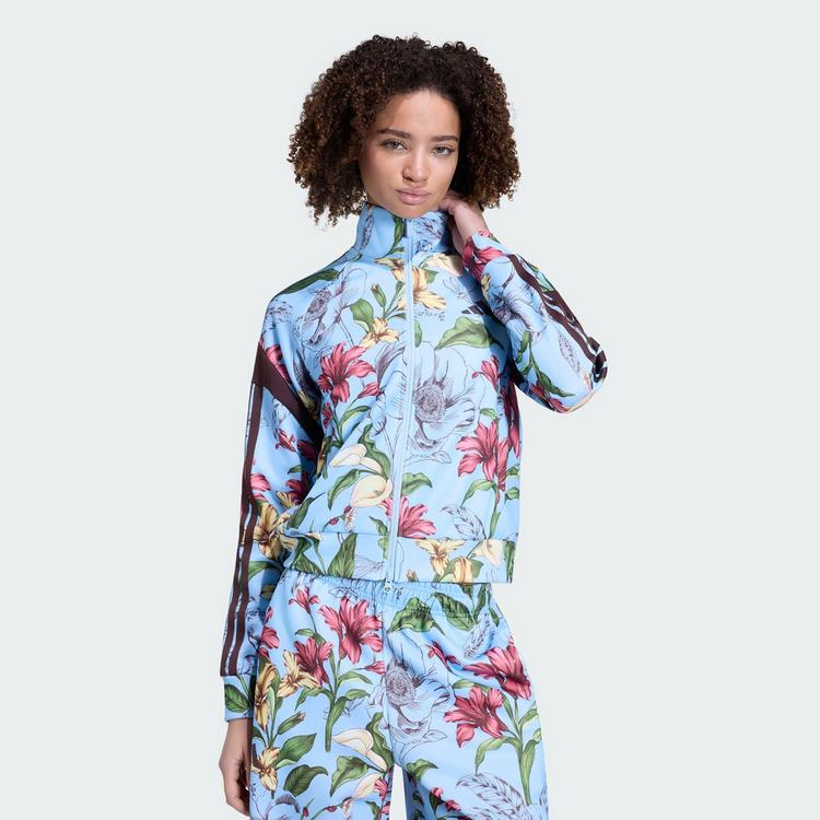 adidas adidas ADIDAS x FARM RIO HOUSE OF TIRO Sweatjacke Damen - Clear Sky / Shadow Brown / Multicolor - 0 | SportScheck