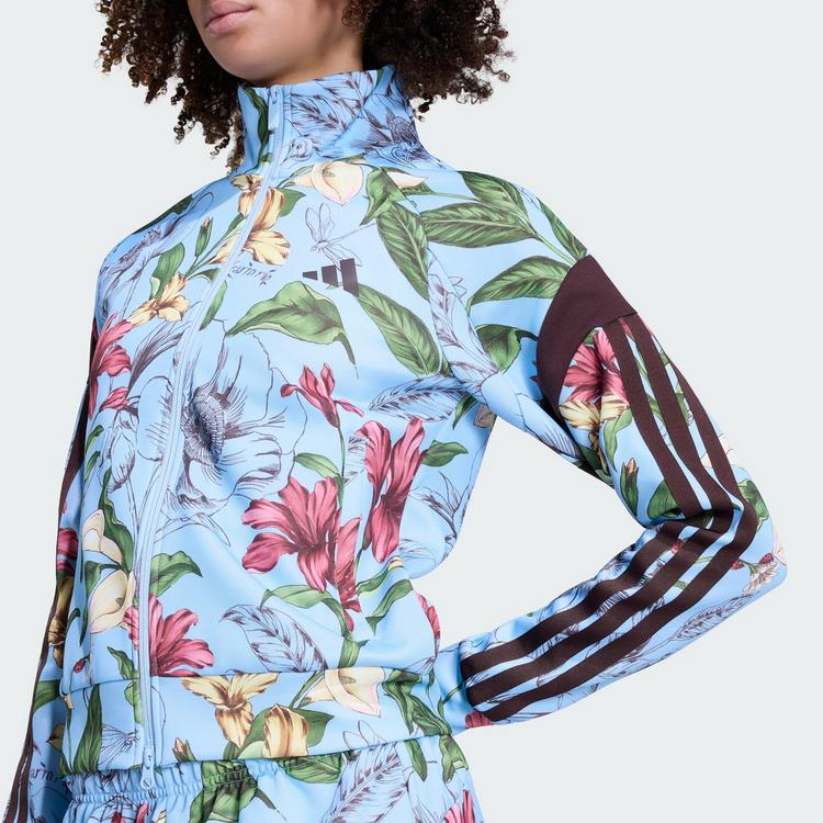 adidas adidas ADIDAS x FARM RIO HOUSE OF TIRO Sweatjacke Damen - Clear Sky / Shadow Brown / Multicolor - 1 | SportScheck