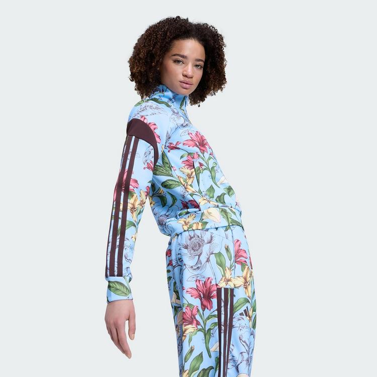 adidas adidas ADIDAS x FARM RIO HOUSE OF TIRO Sweatjacke Damen - Clear Sky / Shadow Brown / Multicolor - 2 | SportScheck