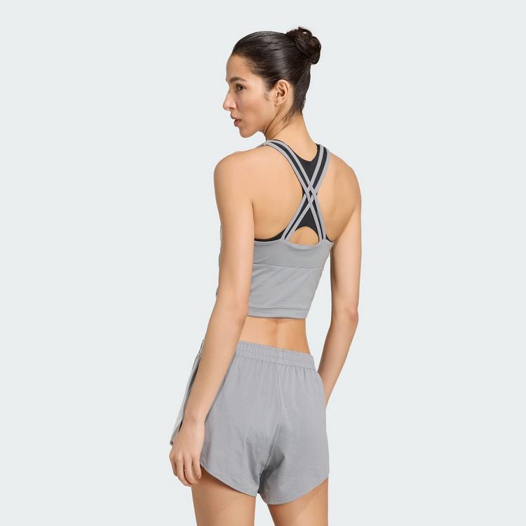 adidas adidas Adizero Archive Running Crop-Top Croptop Damen - Grey Three / Grey One - 1 | SportScheck