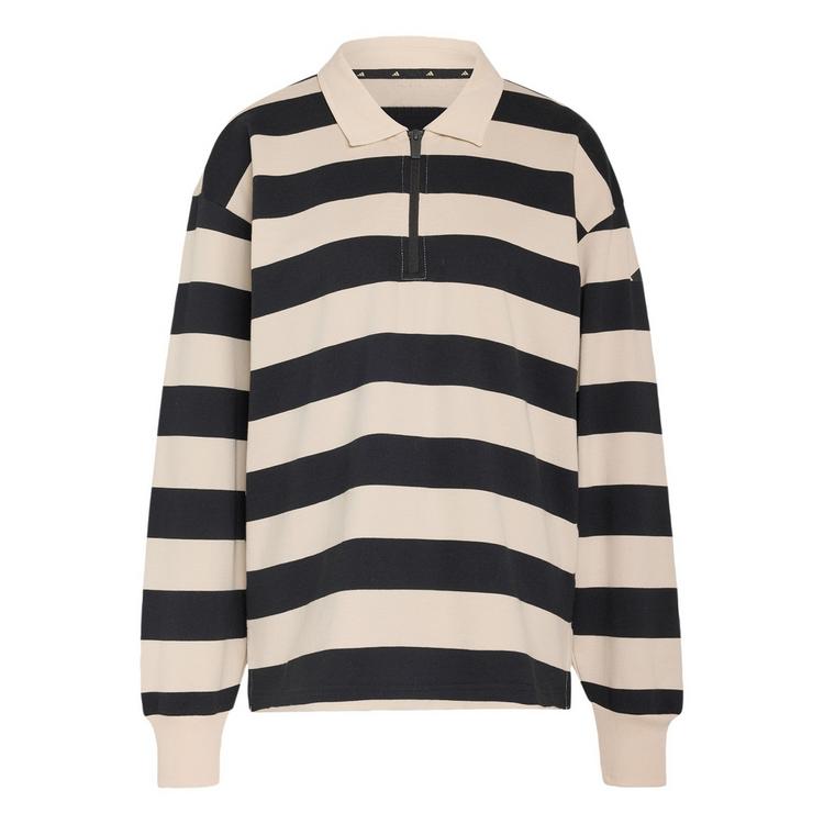 adidas adidas Essentials Contemporary French Terry Poloshirt Damen - Black / Crystal Linen - 0 | SportScheck