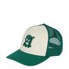 adidas Stadion Grafik Trucker Kappe Cap - Ivory / Collegiate Green