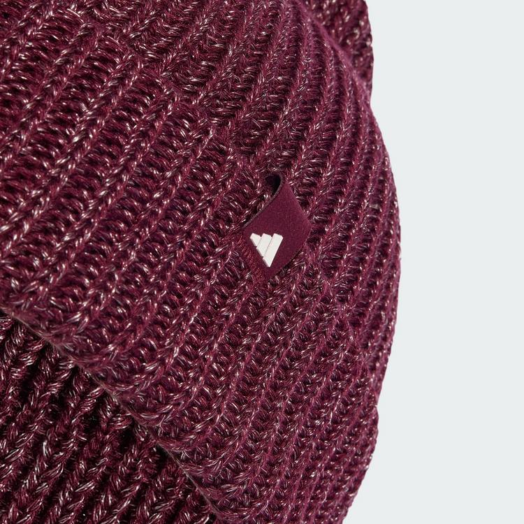adidas adidas GLOW BEANIE Beanie - Maroon / White / Maroon - 0 | SportScheck
