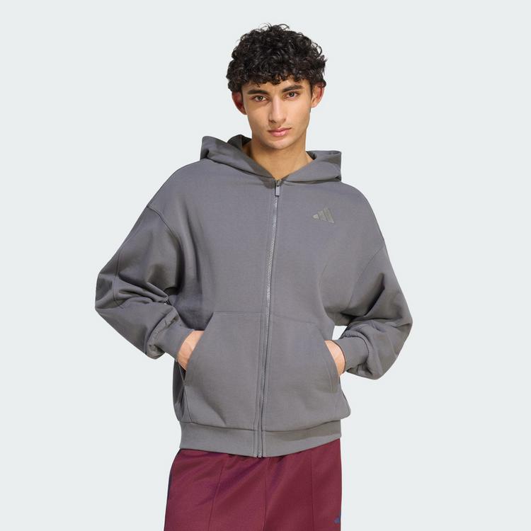 adidas adidas ADIDAS KIT KAPUZENJACKE, KLEINES LOGO Sweatjacke Herren - Grey Five - 0 | SportScheck