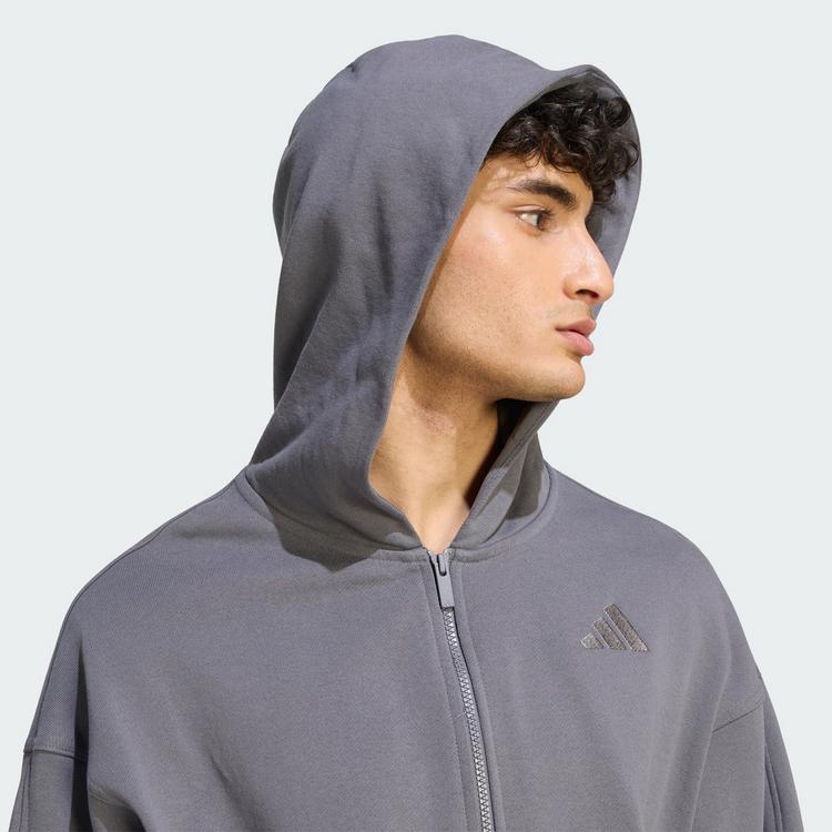 adidas adidas ADIDAS KIT KAPUZENJACKE, KLEINES LOGO Sweatjacke Herren - Grey Five - 0 | SportScheck