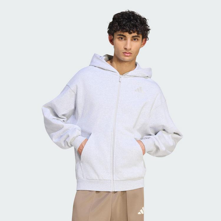 adidas adidas ADIDAS KIT KAPUZENJACKE, KLEINES LOGO Sweatjacke Herren - Light Grey Heather - 0 | SportScheck