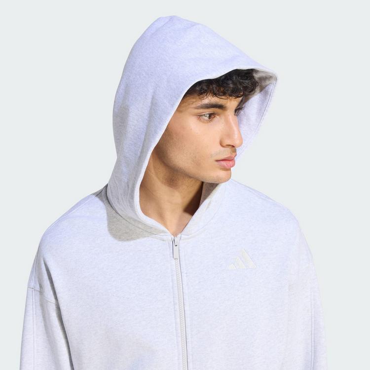 adidas adidas ADIDAS KIT KAPUZENJACKE, KLEINES LOGO Sweatjacke Herren - Light Grey Heather - 0 | SportScheck