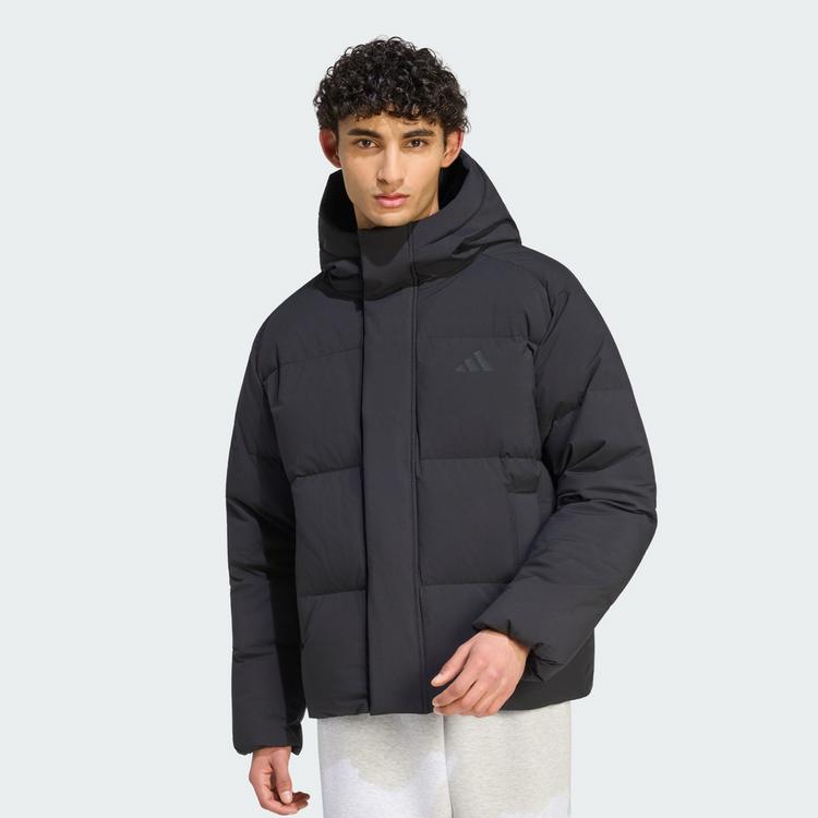 adidas adidas HELIONIC PUFFER JACKE KAPUZE Daunenjacke Herren - Black - 0 | SportScheck