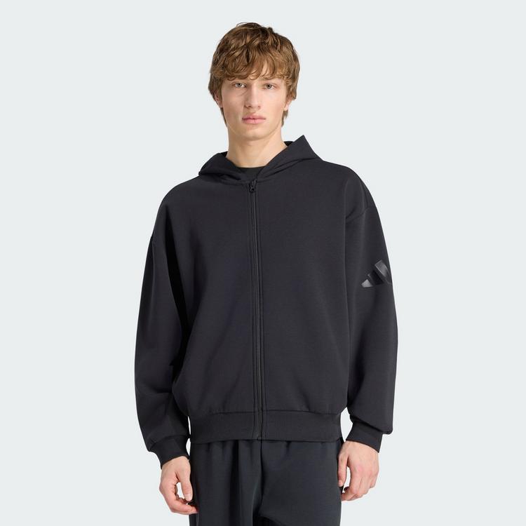 adidas adidas SOFT LUX KAPUZENJACKE Sweatjacke Herren - Black - 0 | SportScheck